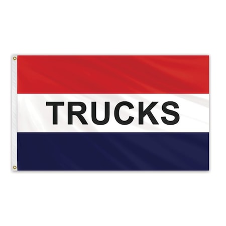 Global Flags Unlimited Trucks Red/White/Blue Message Flag 3'x5' Standard Flag 204570